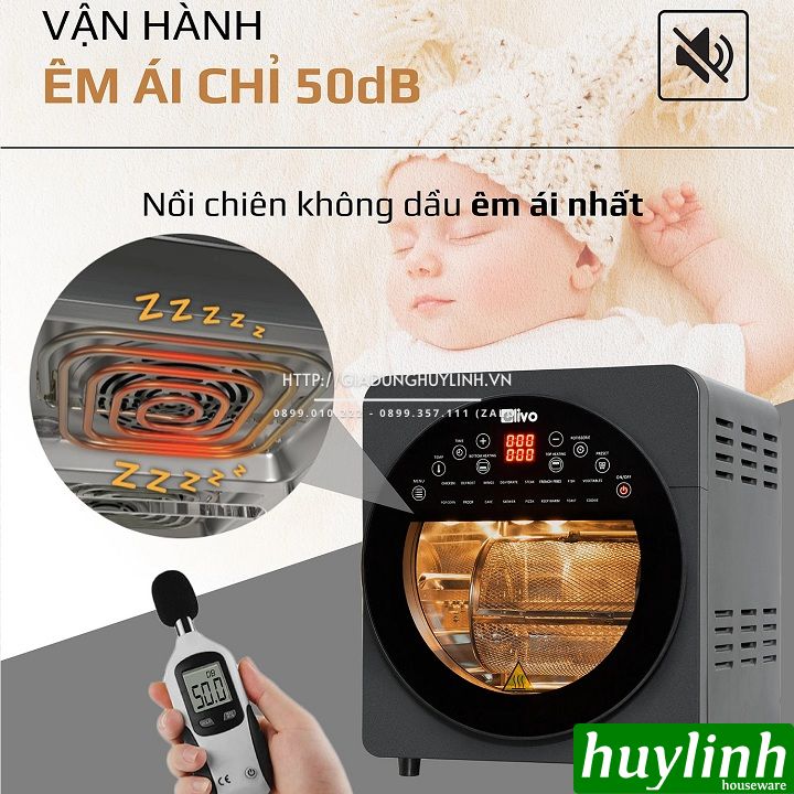 Nồi chiên không dầu đa năng Olivo AF15 - 15 lít - 16 chức năng - Hàng Chính hãng