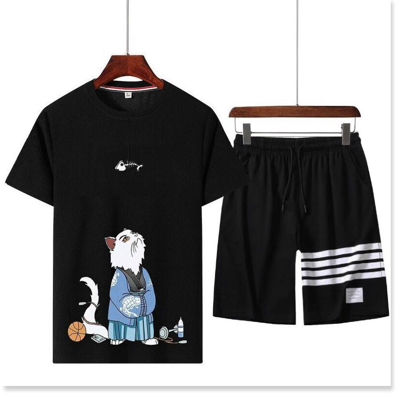 SET BỘ THUN HÈ NAM,THIẾT KẾ HỌA TIẾT SIÊU NGẦU,CHẤT LIỆU VÃI THOÁNG MÁT KEN BLOCK