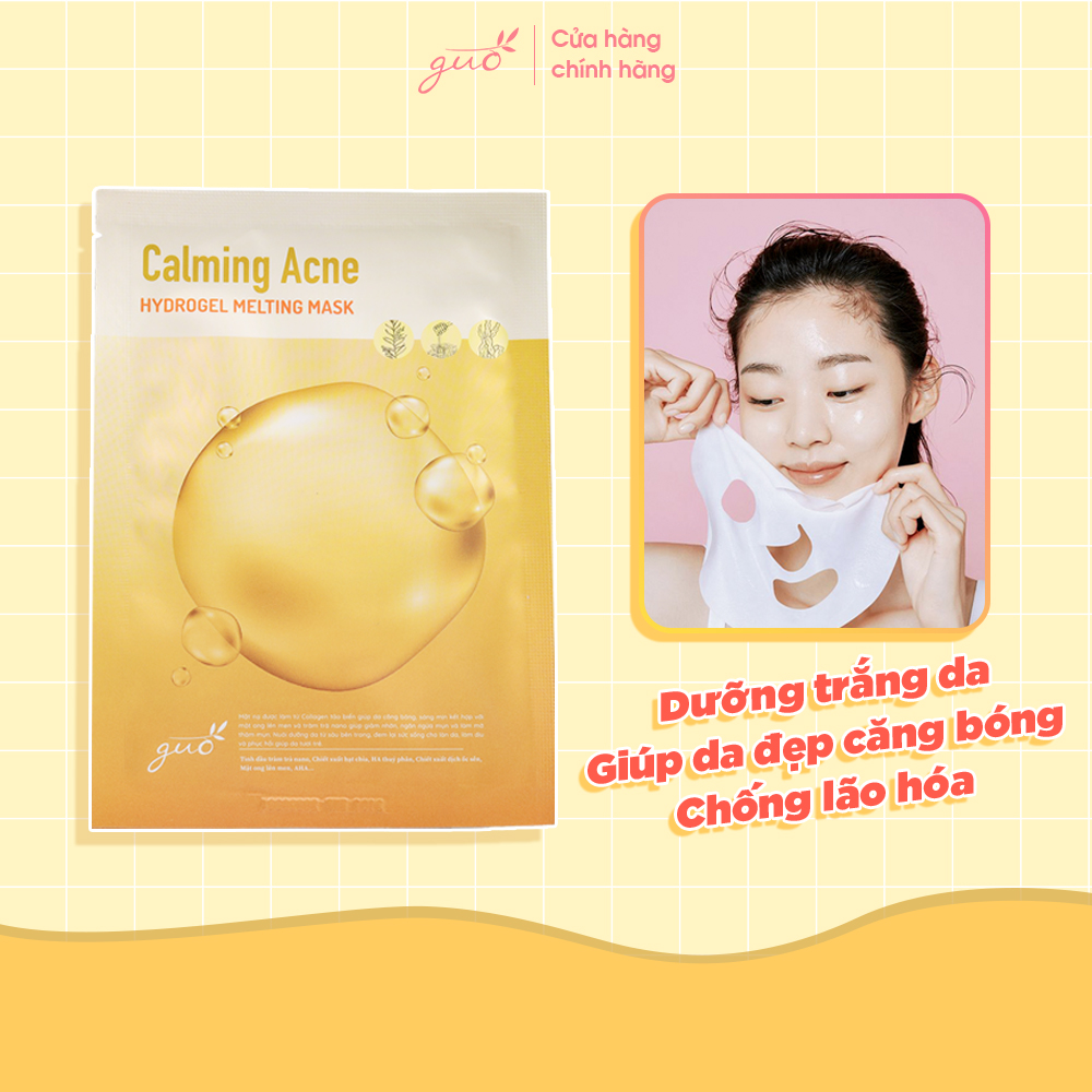 Bộ đôi Kem Face Vi Tảo + Mask Collagen 4in1 GUO dưỡng trắng hồng mờ thâm sạm, chống lão hóa da