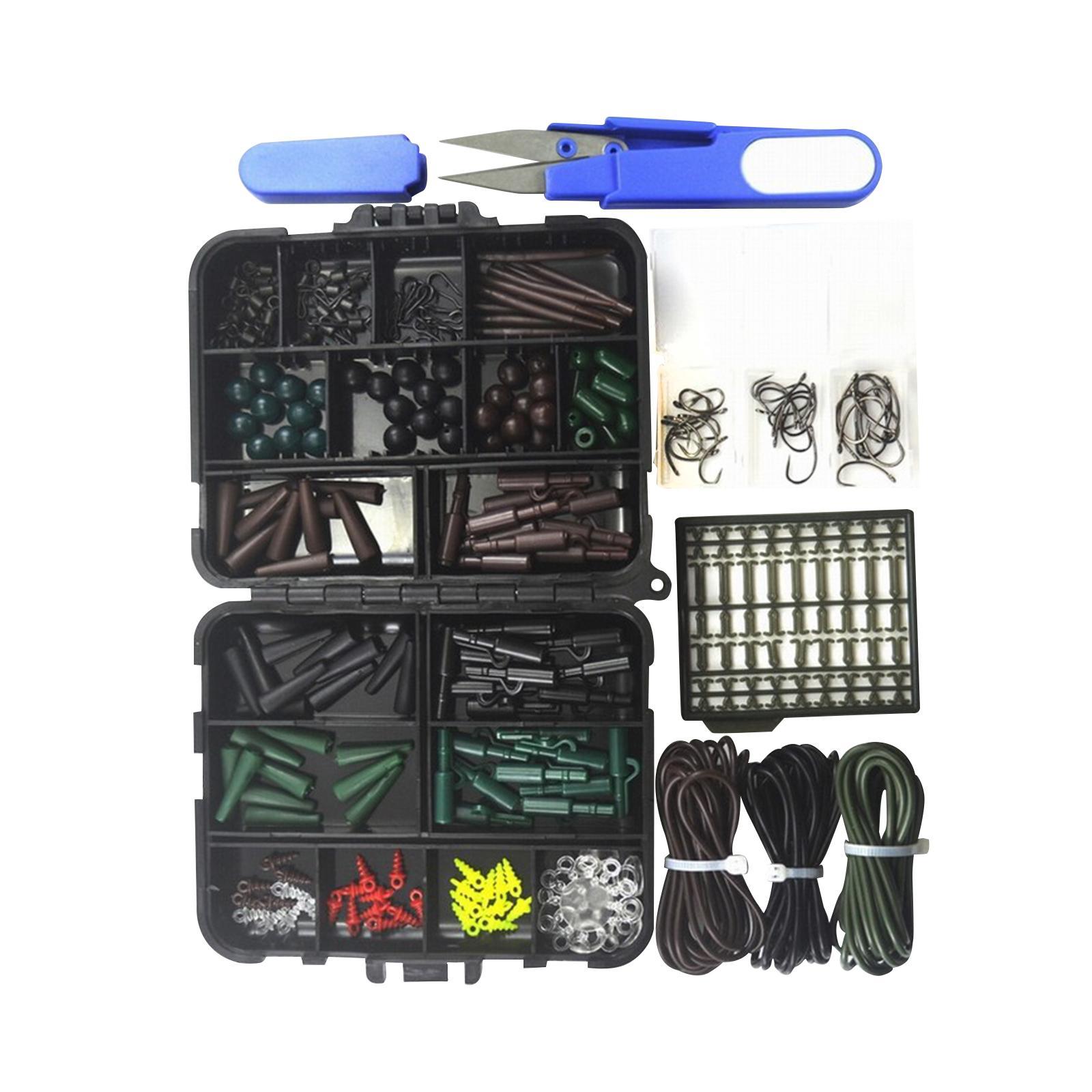 Carp Fishing Tackle Box Carp Fishing Gear Portable Screws Sleeves Beads Carp Fishing Equipment for River Yellow Perch Trout Saltwater