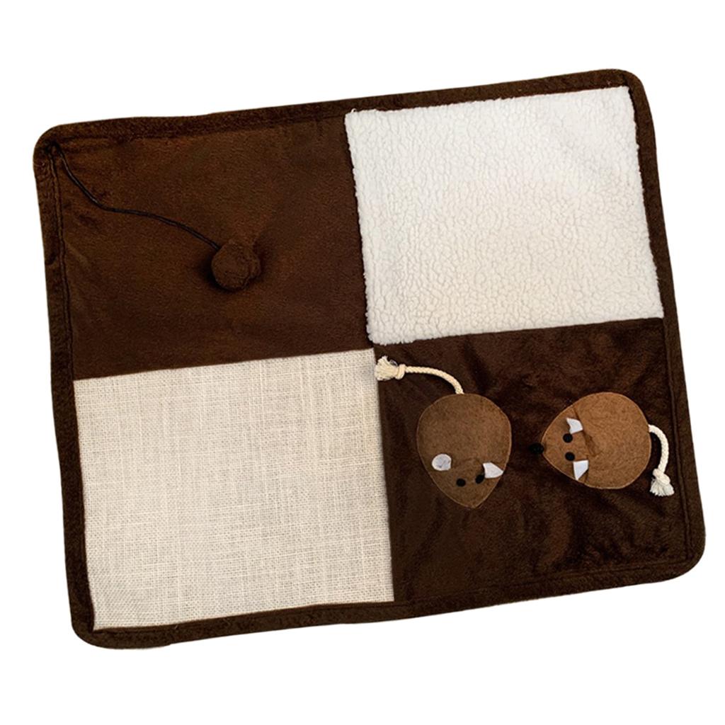 Pet Cat Kitten Scratching Mat Pad For Small Medium Large Cat Square