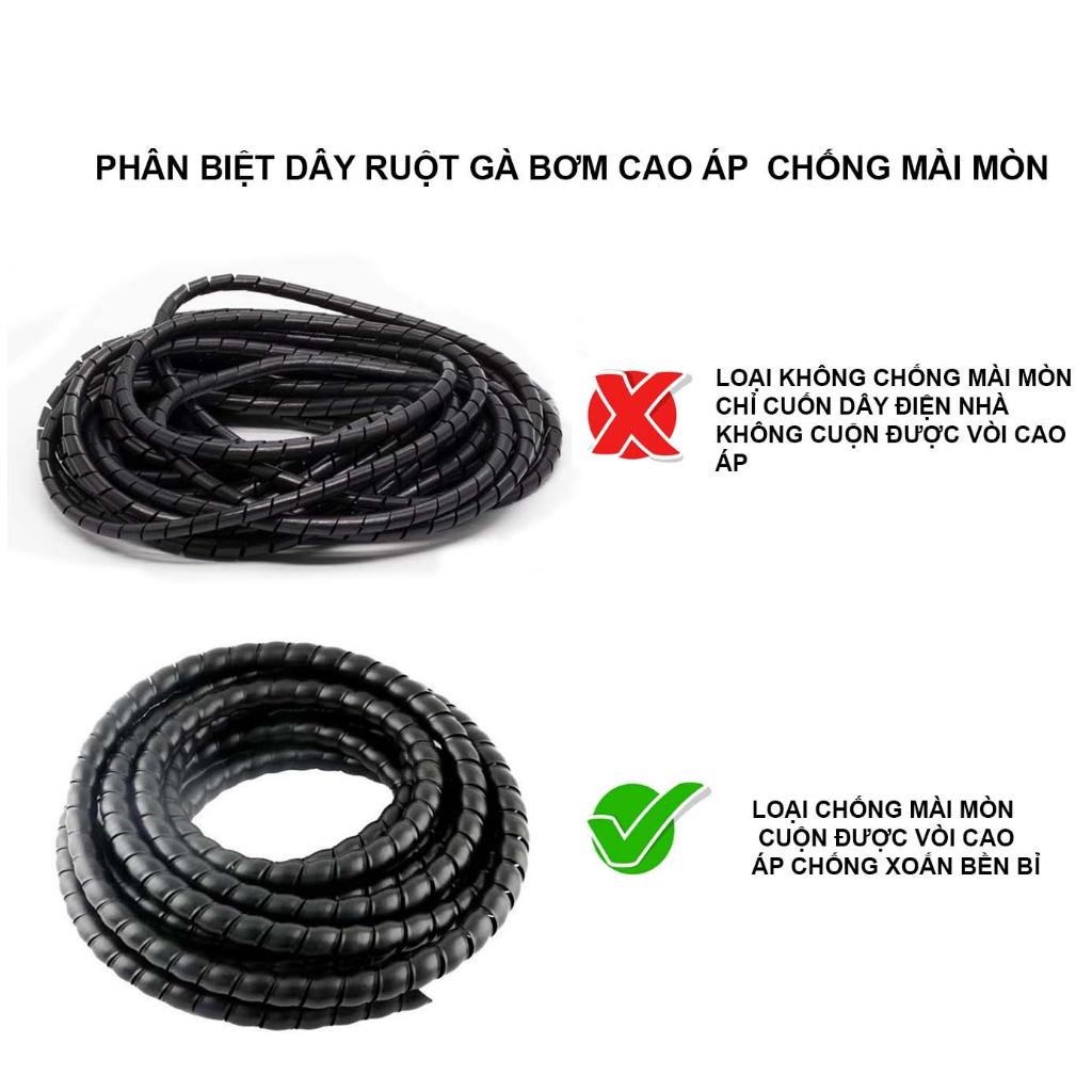 Combo dây vòi rửa xe bọc bảo vệ dây rửa xe cao áp chống mài mòn(Giá trên 1m),vỏ bọc dây tuy ô thủy lực cao áp,lò xo nhựa