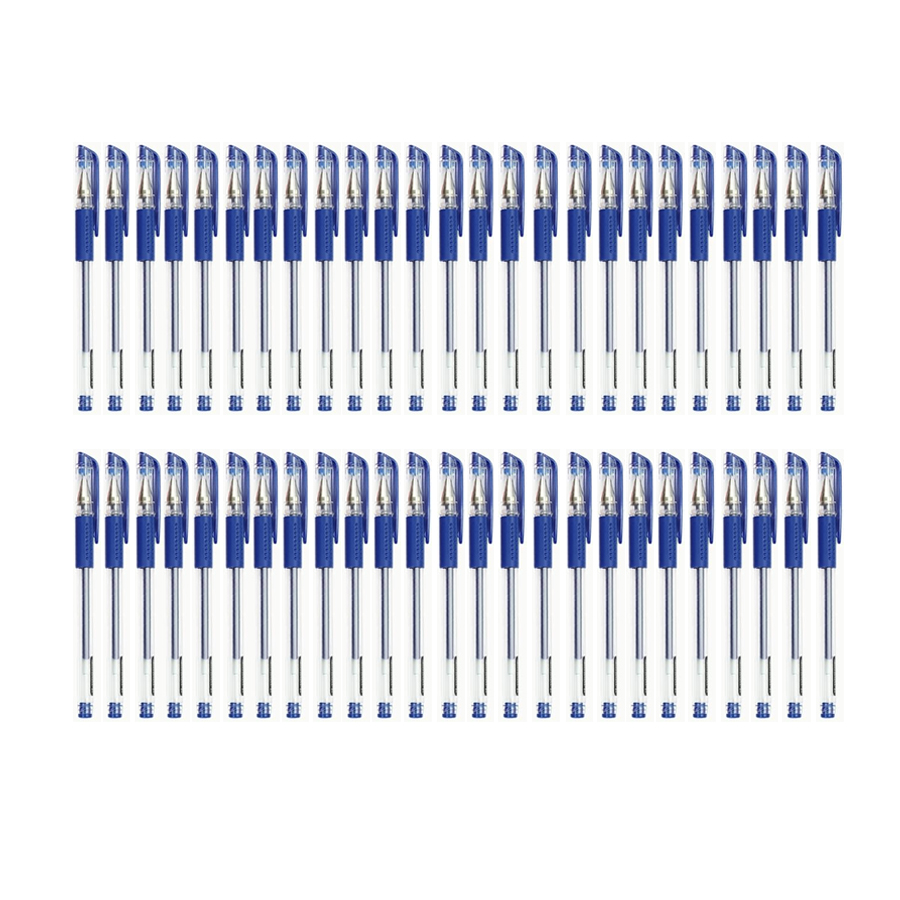 Combo 50 Bút Mực Nước Gel Học Sinh Sinh Viên - Xanh