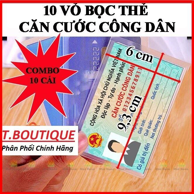 Combo 10 Vỏ Bọc Thẻ CCCD, Bao Túi Đựng Thẻ Sinh Viên, Atm, Nhân viên, Name Card, Card Visit, CMND, Căn Cước Công Dân