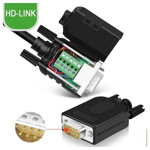 Đầu bấm DB9 RS232 Male-Female HD-Link YL-SCG-09DM/F. HÀNG CHÍNH HÃNG