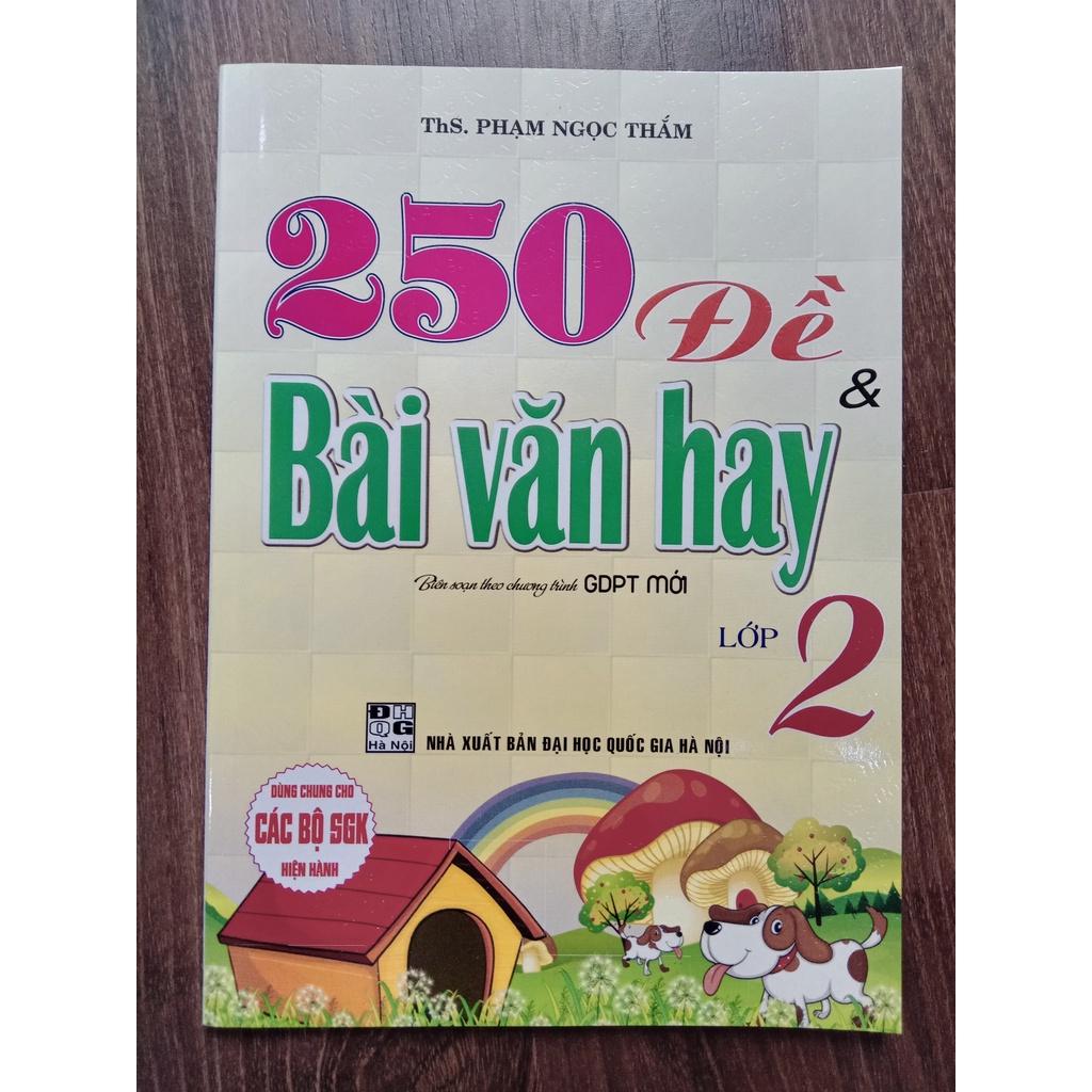 Sách - 250 Đề Và Bài Văn Hay Lớp 2