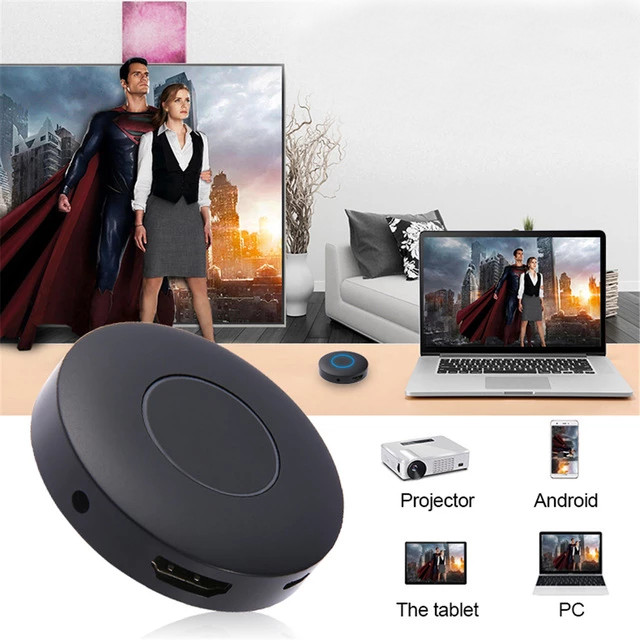 Thiết Bị Truyền Hình Ảnh Không Dây Chuẩn 2.4GHz Từ Điện Thoại Lên Tivi Máy Chiếu Q1 Hỗ Trợ Kết Nối Cổng HDMI và AV Chất Lượng Full HD 1080p