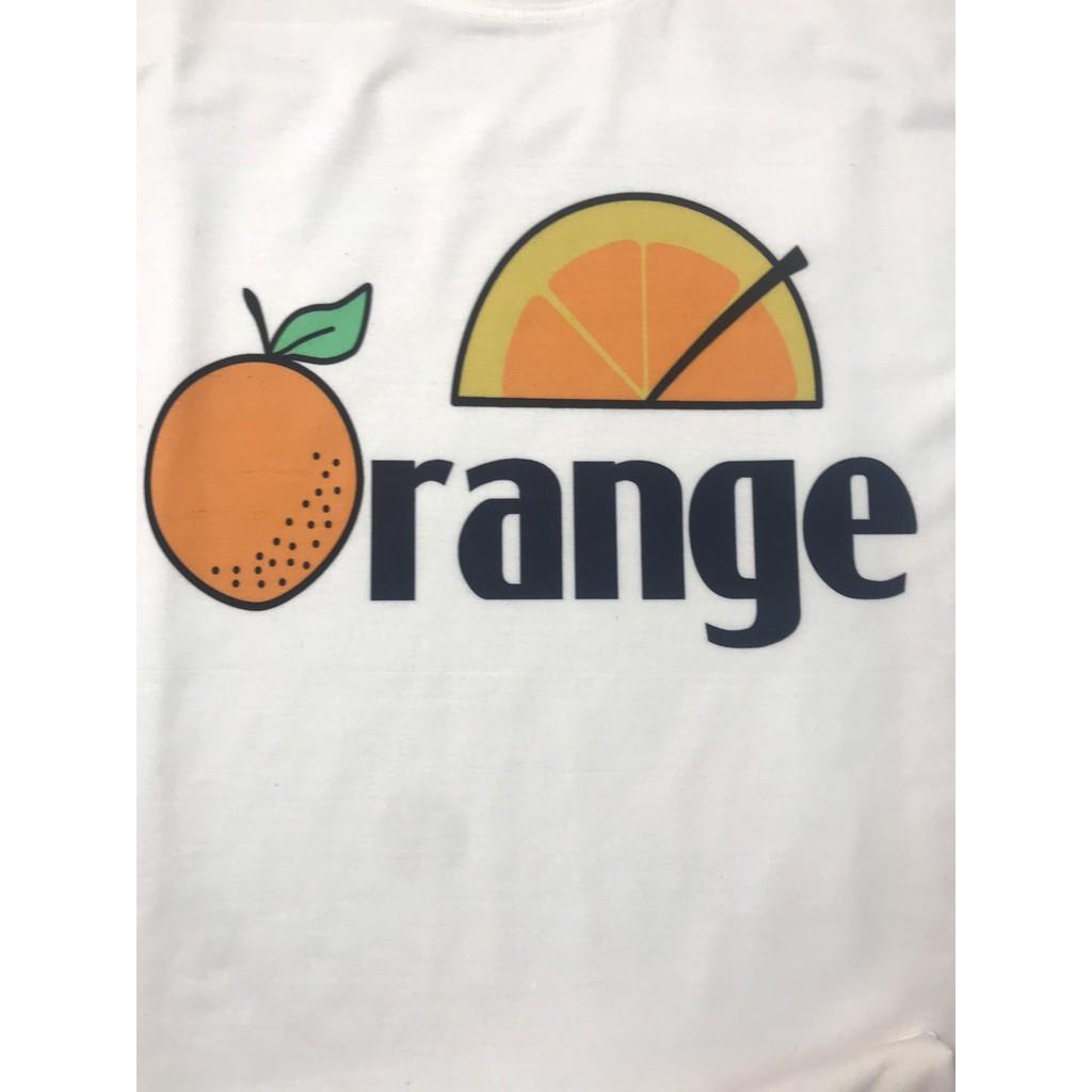 Áo Thun Unisex Form Rộng Tay Lỡ In Hình Orange