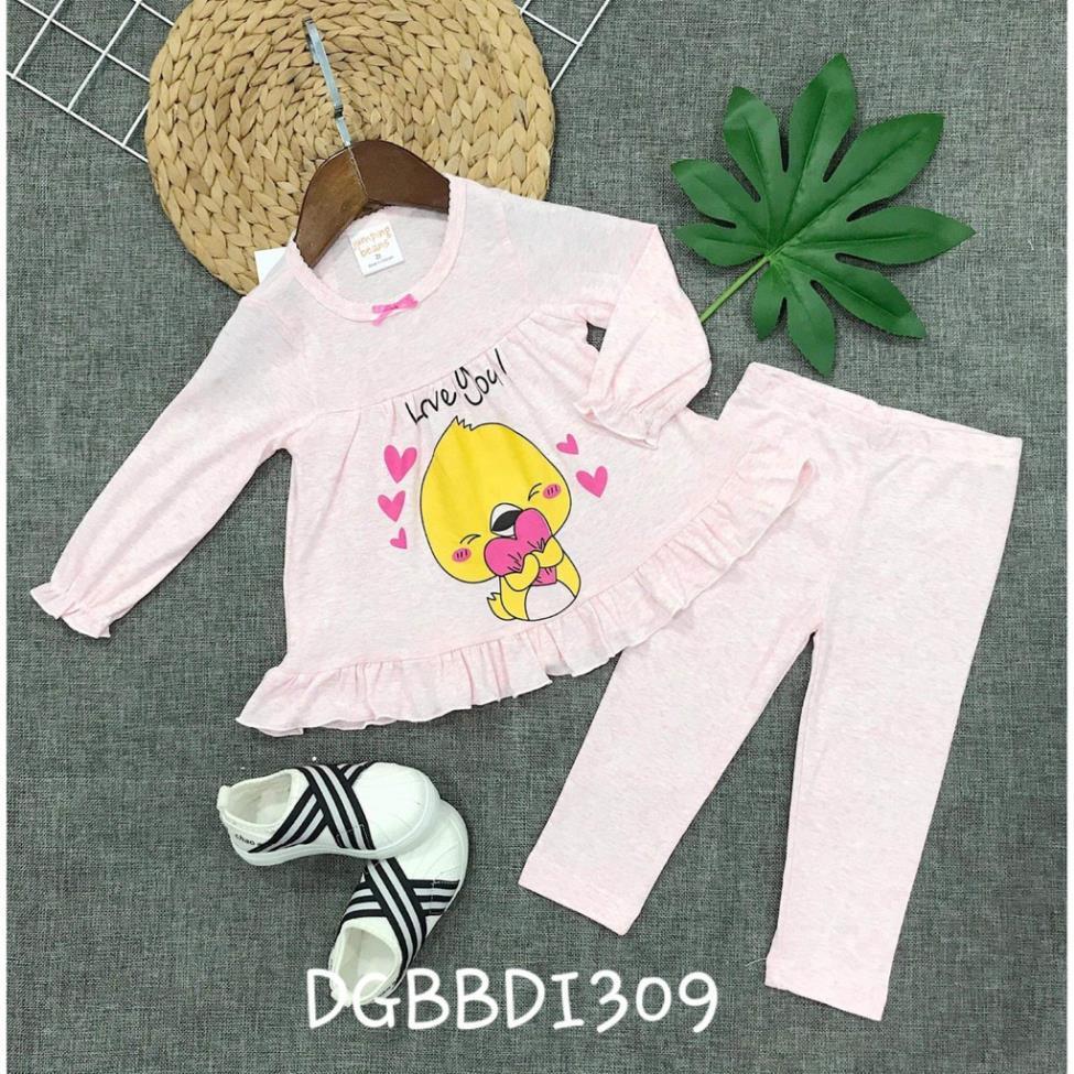 Bộ dài tay cho bé gái dáng babydoll - Bộ quần áo bé gái -