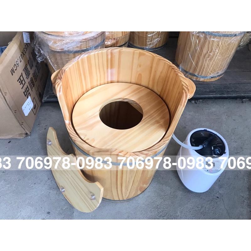Thùng gỗ xông chân kết hợp x.ông phụ kho.a