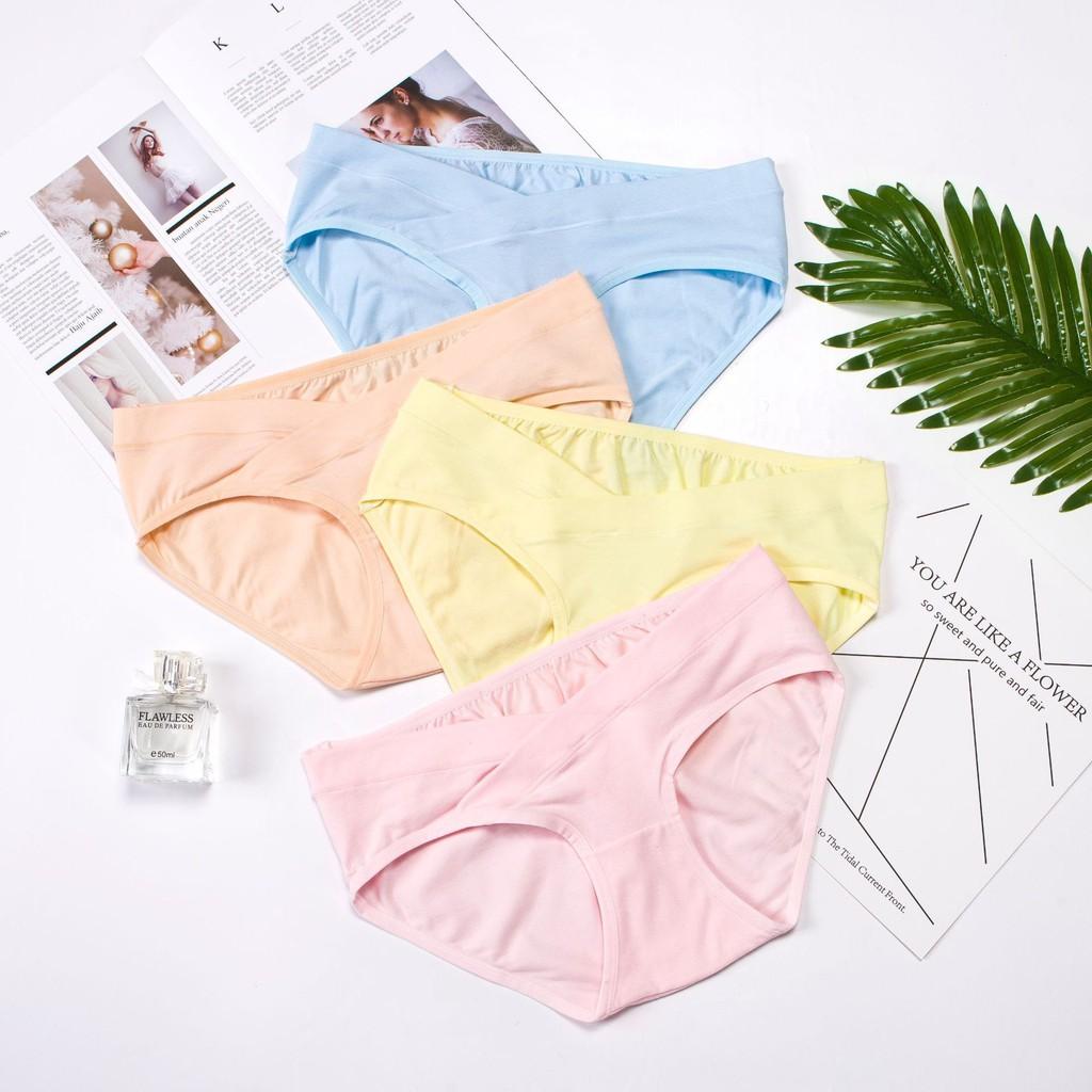 Quần lót bầu thun coton cạp chéo sexy gợi cảm túi zip cao cấp mặc trong váy dễ thương