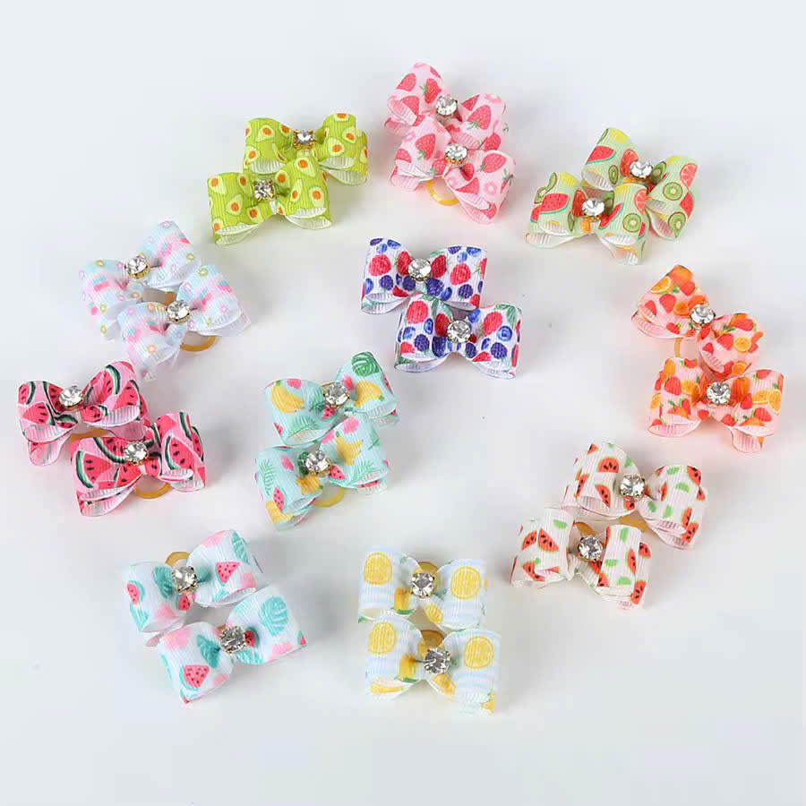 NƠ KẸP TÓC SANG TRỌNG NHIỀU MÀU DỄ THƯƠNG MÃ 17 XINH XẮN CHO THÚ CƯNG CHÓ MÈO