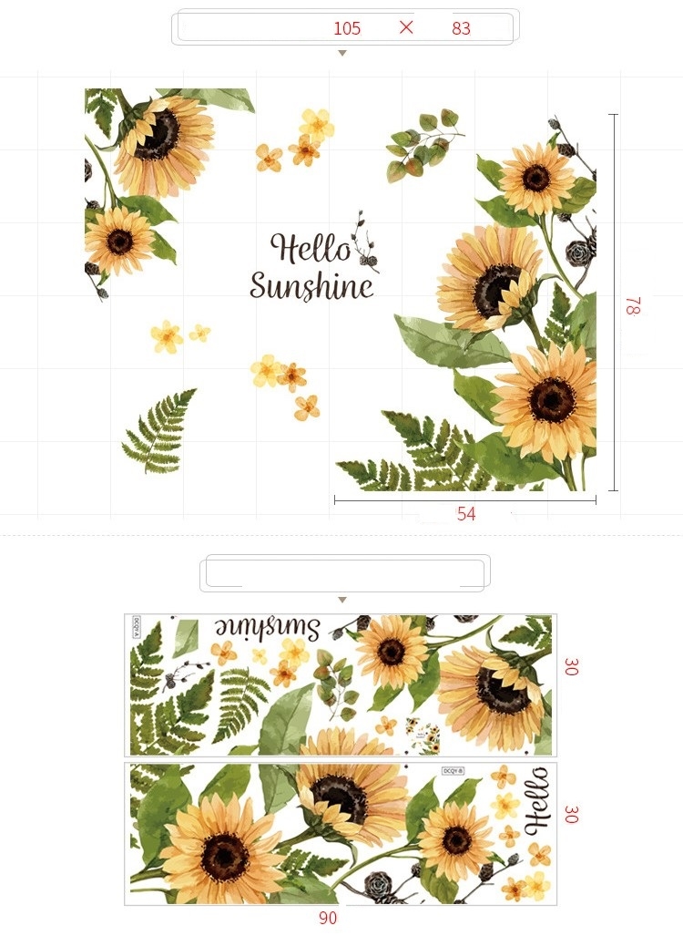 Decal hoa hướng dương