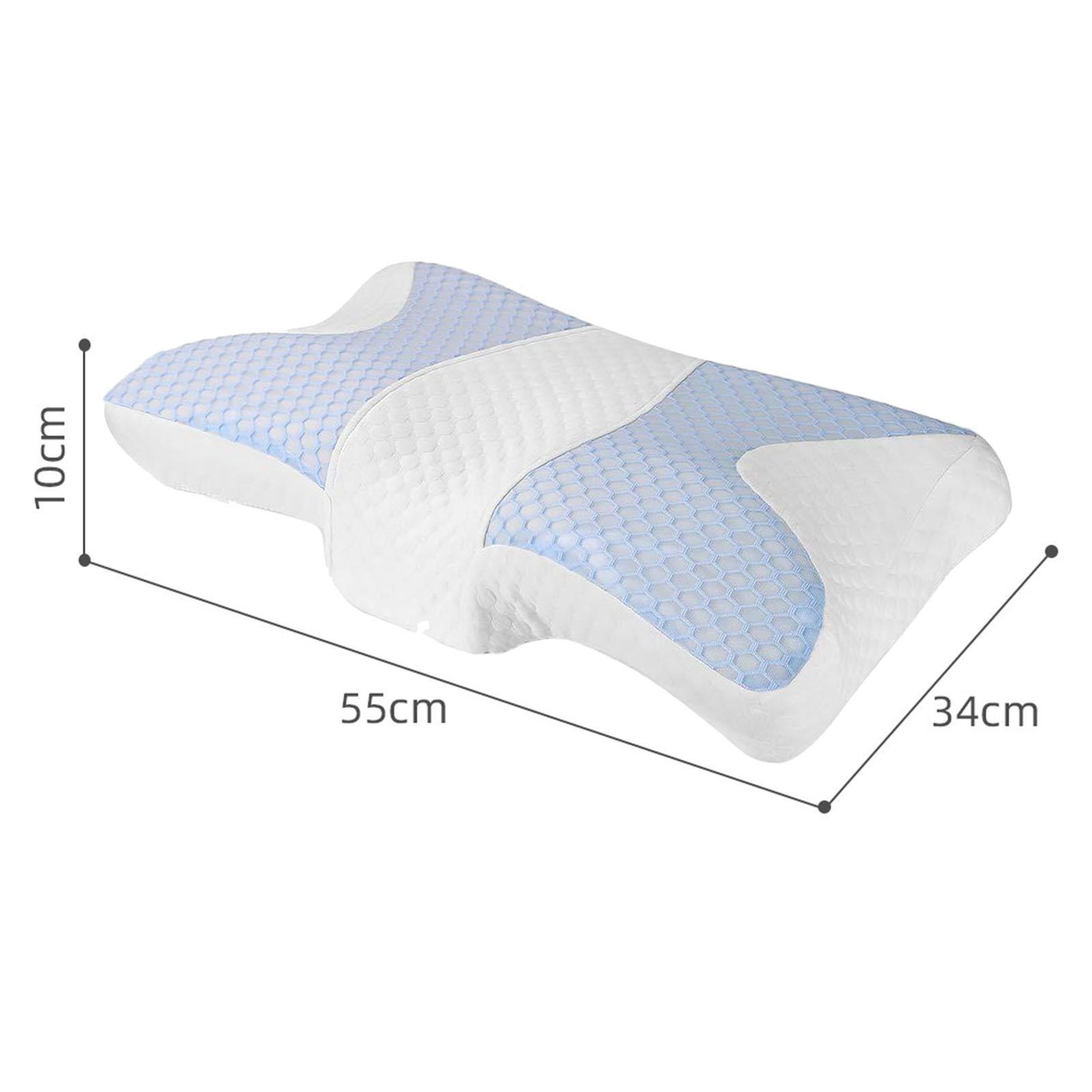 Ergonomic  Cervical Pillow Neck Support Neck  Washable Blue