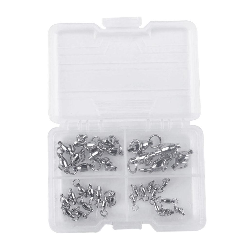 35pcs Heavy Duty Fishing Swivel Ball Bearing Swivels Sea Fishing Accessories