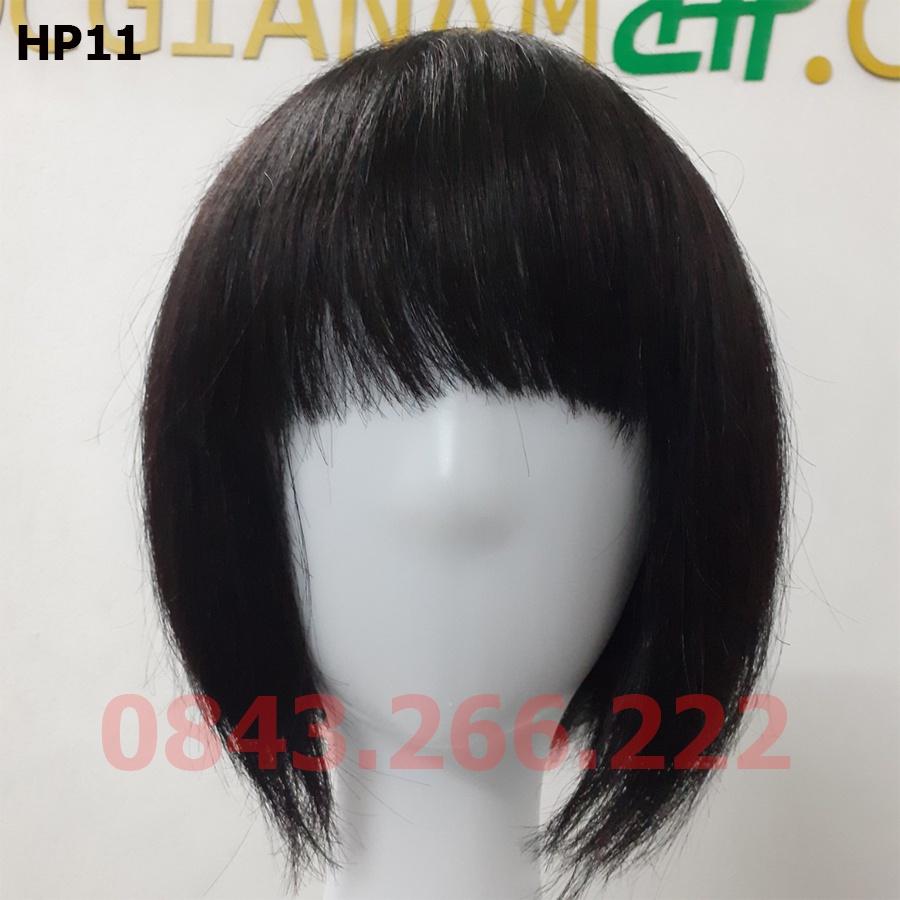 Tóc giả nữ ngắn ngang vai trẻ trung, làm từ tóc thật