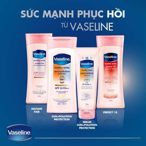 Combo 2 Sữa dưỡng thể dưỡng sáng da tức thì VASELINE Healthy Bright Instant Radiance 350ML/chai