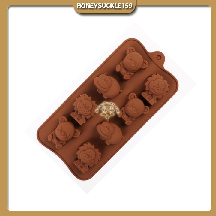 Khuôn Silicon Đổ Socola/Thạch/Đá/Kẹochipchip/Pudding Hình Hà Mã Sử Tử