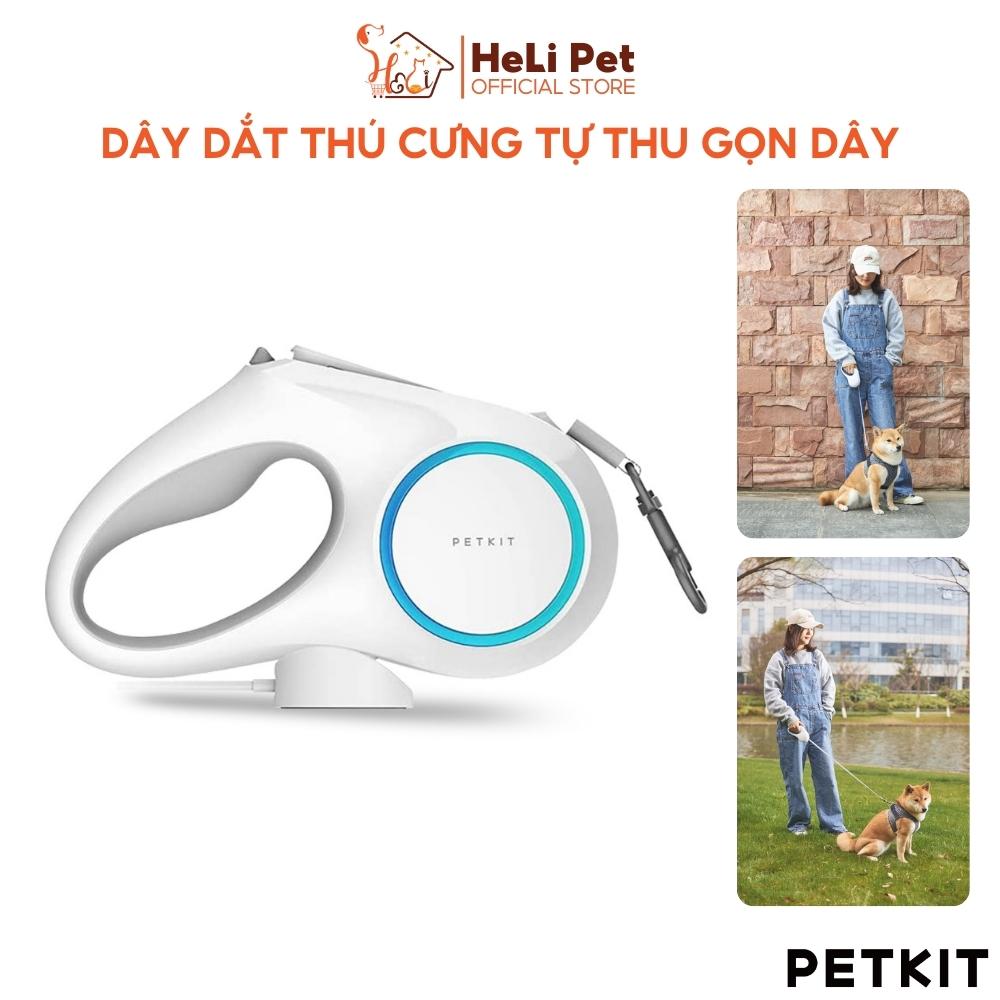 Dây Dắt Cún Đi Dạo PETKIT Có Thể Thu Lại Linh Hoạt 4.7M Với Đèn LED Sạc Được Chiếu Sáng Ban Đêm- HeLiPet