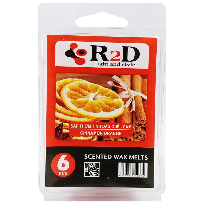 Hộp 6 Sáp Thơm Tinh Dầu Wax Melts Hương Quế Cam R2D