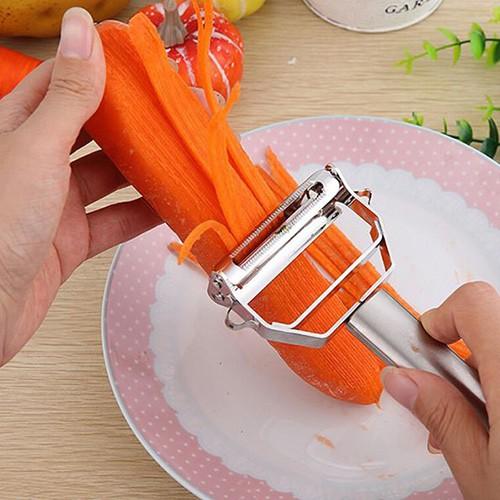 Dao Bào inox Cao Cấp đa năng 2 lưỡi - double Peeler 18 x 8.2cm