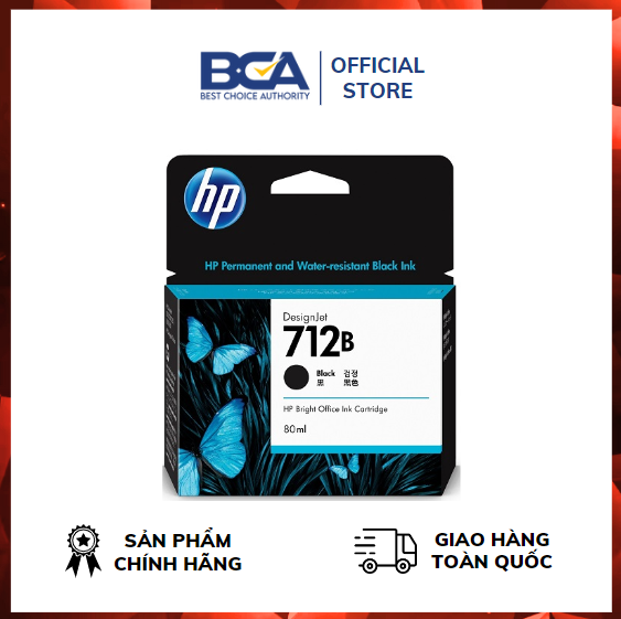 Mực In Phun HP 712B Black Ink Cartridge 80ml (3ED29A) - Hàng chính hãng