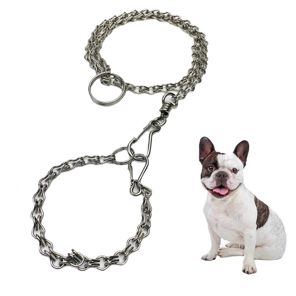 Dây Xích thú cưng inox kèm vòng cổ 103cm+35cm