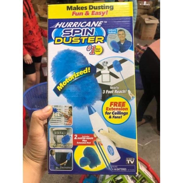 Chổi Lau Nhà Thông Minh , Chổi Lau Bụi Bằng Điện SPIN DUSTER - CHỔI QUÉT, LAU BỤI XOAY_chổi phủi bụi