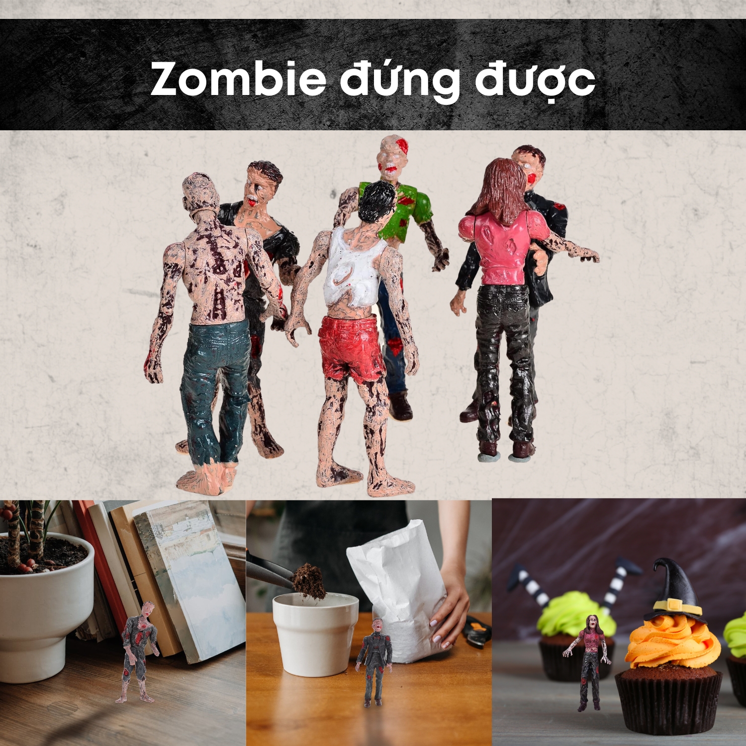 Mô hình zombie đồ chơi tang thi xác chết nhân vật phim Walking Dead có thể lắp ráp Legaxi