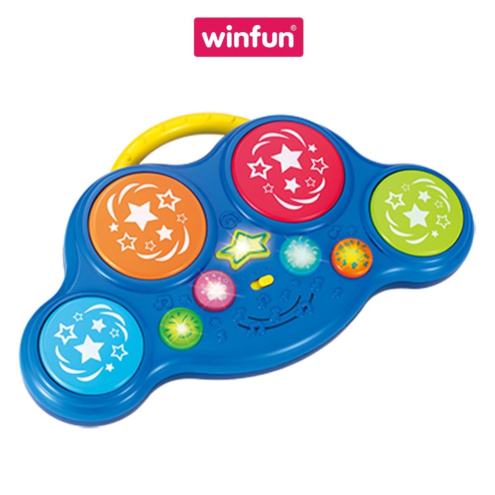 Trống đồ chơi cho bé từ 9 tháng trở lên có đèn nhạc vui nhộn - mô phỏng âm thanh chân thực Winfun WF002010-NL