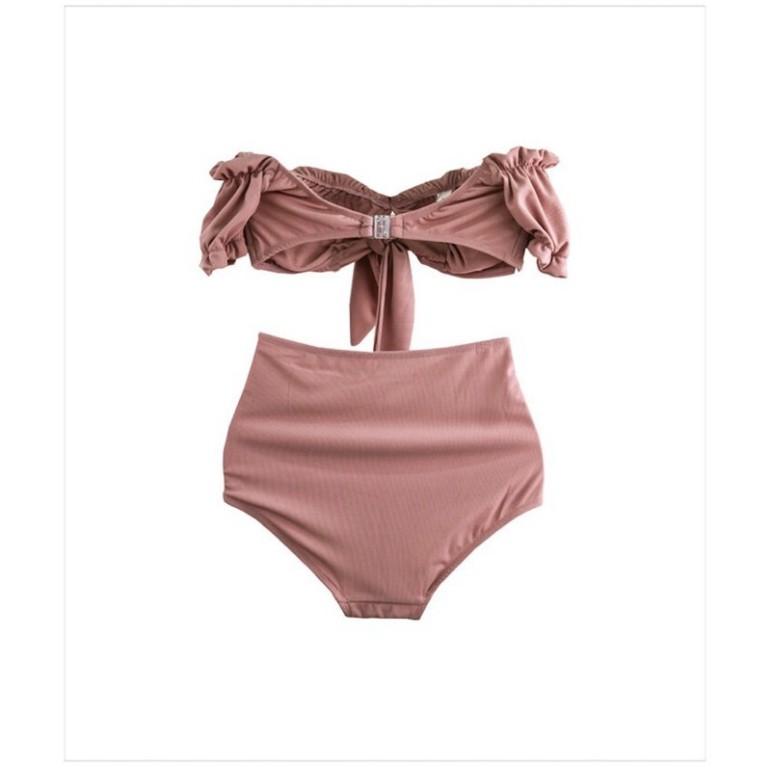 Bikini 2 Mảnh 2021 Quảng Châu Cạp Cao Che Khuyết Điểm Chất Đẹp HX21