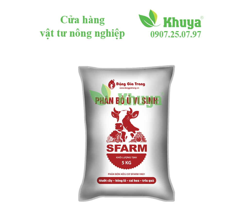 Phân bò hữu cơ vi sinh Sfarm 5kg