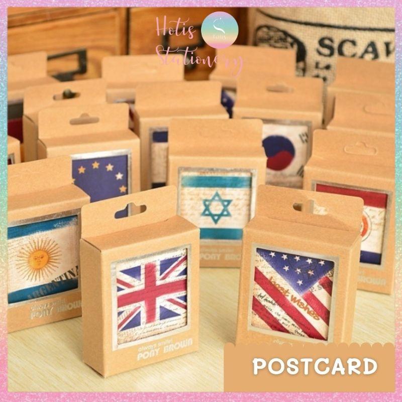 Postcard PONY BROWN bưu thiếp phong cảnh các quốc gia trên thế giới - Hộp 40 tấm 5.8x7cm