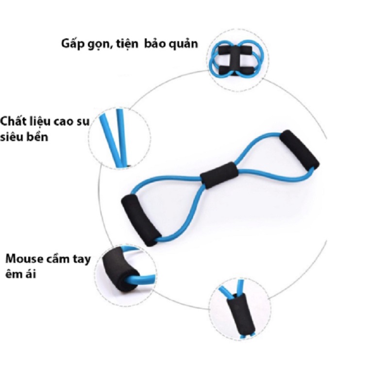 Dây cao su tập cơ ngực và tập bắp tay thon gọn