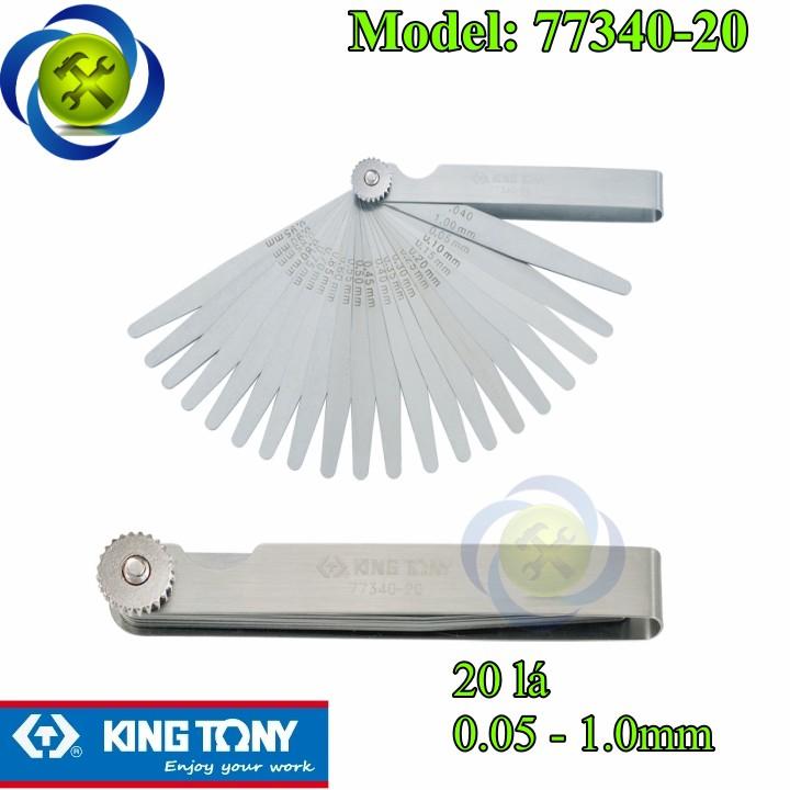 Thước lá đo khe Kingtony 77340-20 từ 0.05-1.0mm có 20 lá chiều dài 100mm