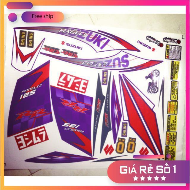 Tem rời dành cho xe Axelo trắng xanh