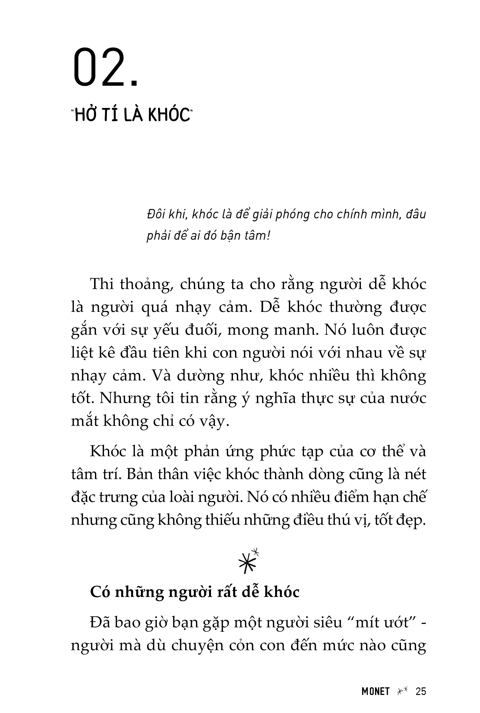 Sách Một Trái Tim Nhạy Cảm, Một Cái Đầu Nghĩ Nhiều - Monet