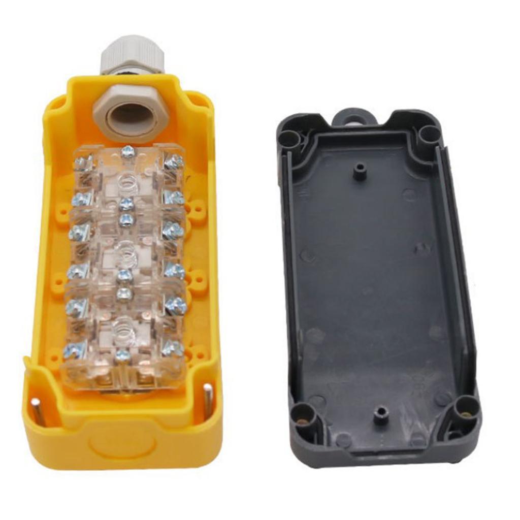 2Pieces COP2B Crane Button Switch Box Rainproof Durable Plastic Yellow
