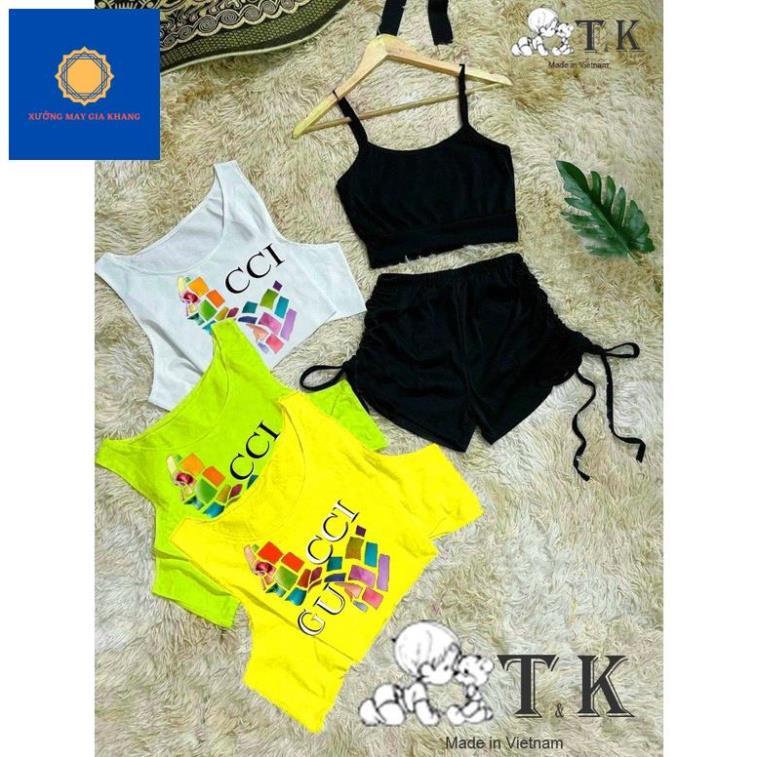 Thời trang trẻ em - (Set 3) Bộ sport body ôm, thời trang, sành điệu in GC cho bé gái - GiaKhang (220594)