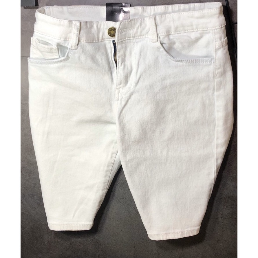 QUẦN SHORT JEAN NAM TRẮNG TRƠN CAO CẤP