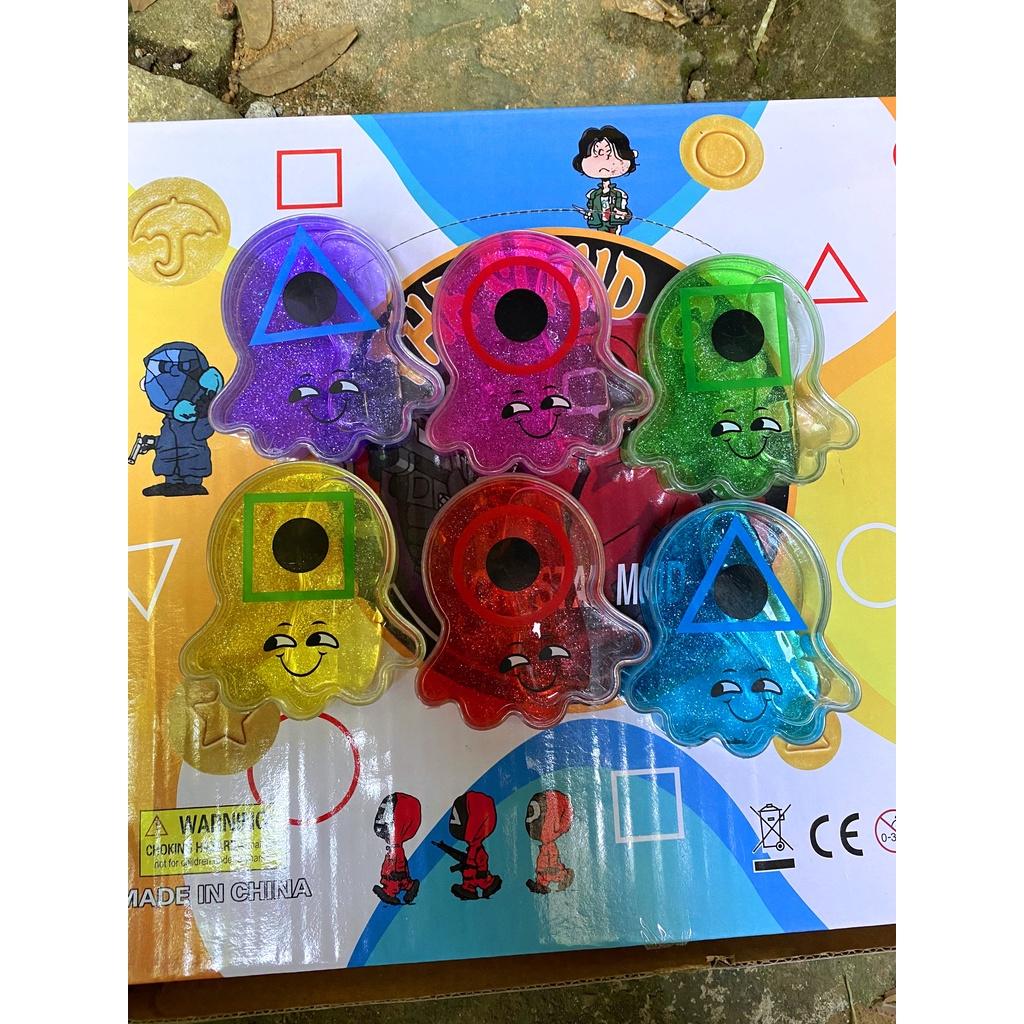 Sỉ 1 Hộp 24 lọ slime SQUID GAME trò chơi con mực , slam chất nhờn ma quái