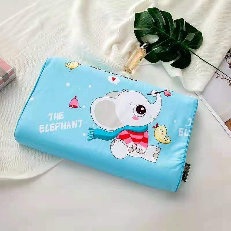 Gối cao su non trẻ em hoạt hình 3D vỏ gối Cotton mềm mát ( size 25cm x 40cm x 5cm )