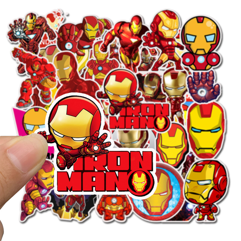 Sticker 35 miếng hình dán Người Sắt - hàng nhập khẩu