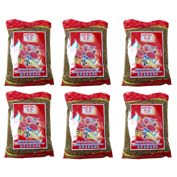 Bộ 6 gói thức ăn cho cá KaoKui dùng cho các loại cá kiểng, cá rồng, cá koi, hồng két..loại 100gr/gói