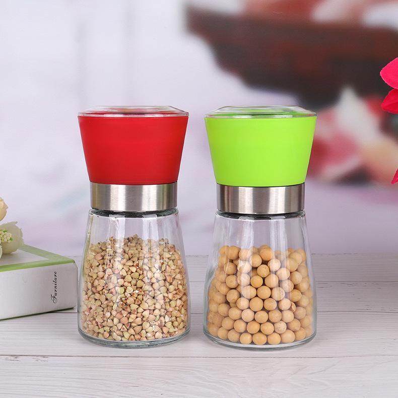 Lọ Xay Tiêu Cầm Tay Thủy Tinh Tiện Dụng Dễ Bảo Quản