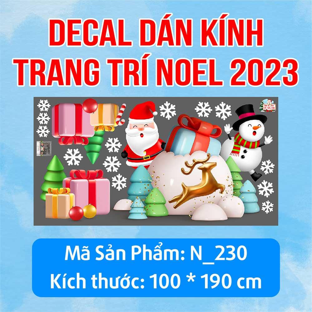 DECAL TRANG TRÍ GIÁNG SINH 2023 COMBO SỐ 46