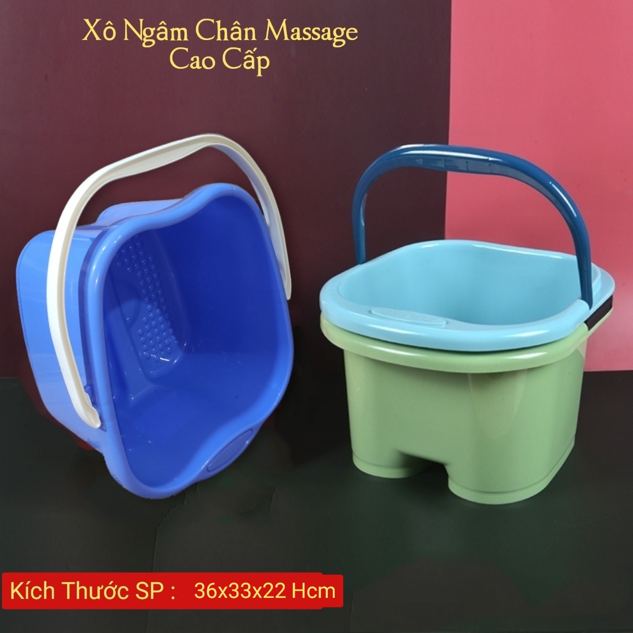 Chậu Ngâm Chân/Chậu Massage Chân MM6 - Chính hãng (Giao màu ngẫu nhiên)