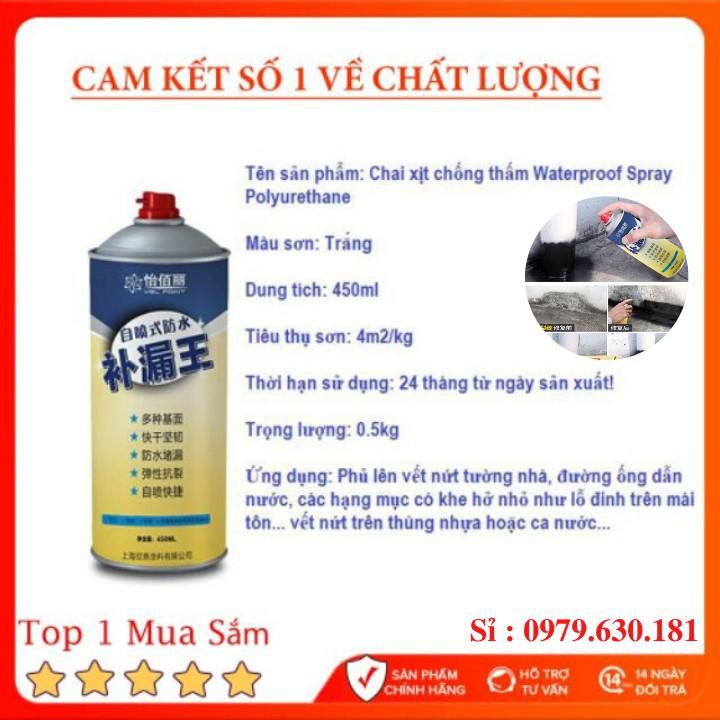 Bình xịt chống thấm dột, chống nước, chai xịt chống dột mái nhà, tường, ống nước... đa năng