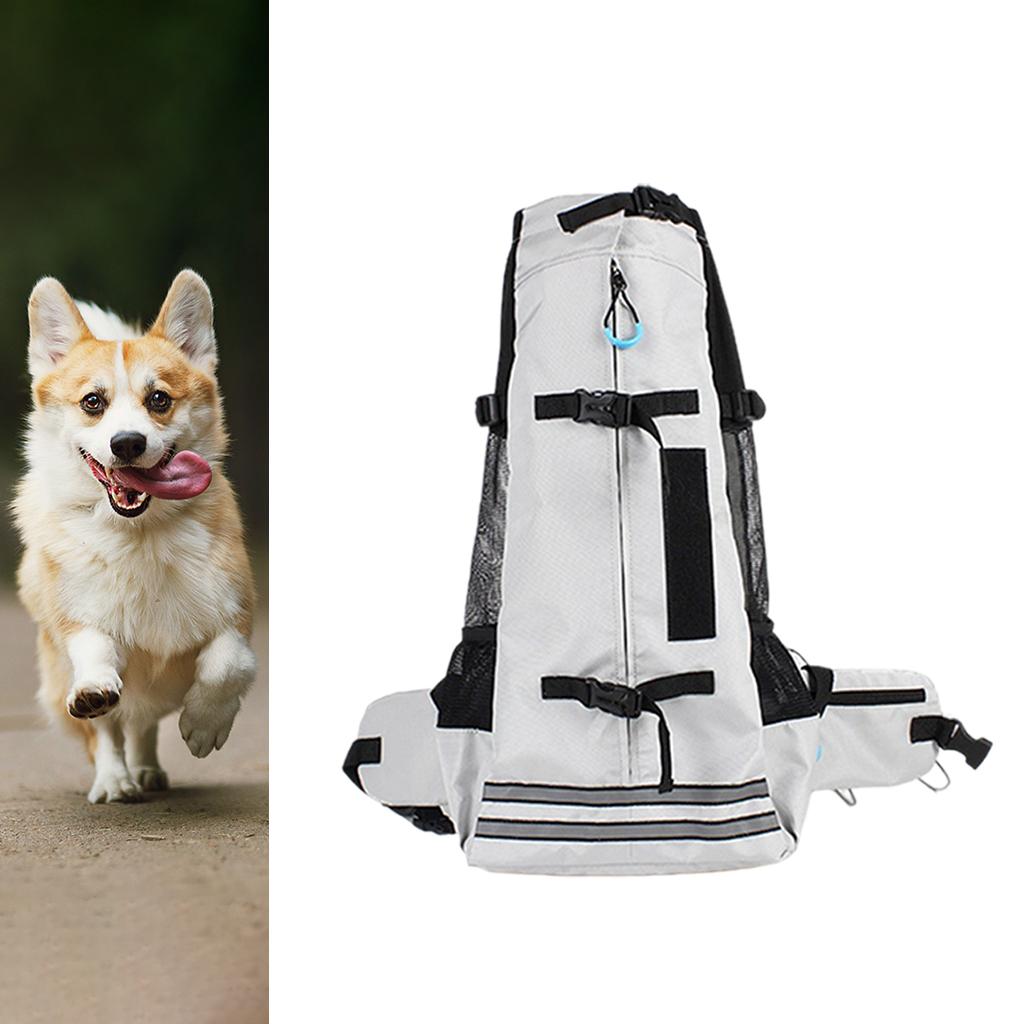 Medium Dog Carrier Backpack Pet Carrier Packsack, Breathable Hands-Free Corgi Bulldog Travel Bag for Walking Hiking Bike Motorcycle