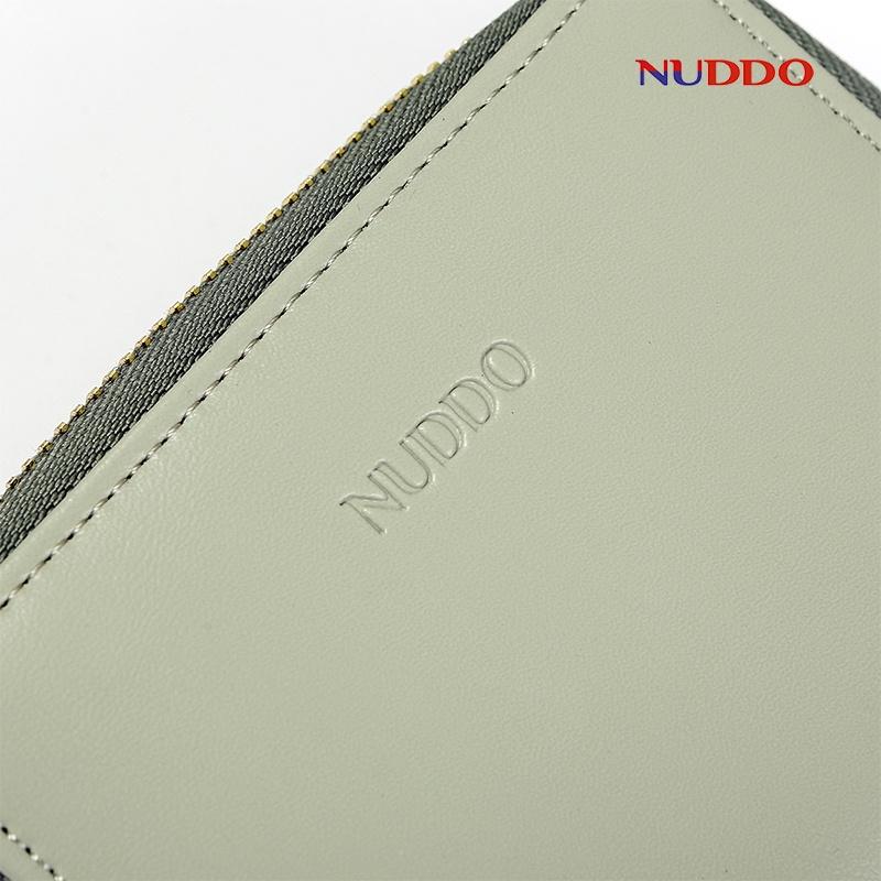Ví Nữ mini cầm tay cao cấp NUDDO đựng tiền, thẻ, nhiều ngăn tiện dụng thiết kế dáng ngắn đẹp thời trang NUV002